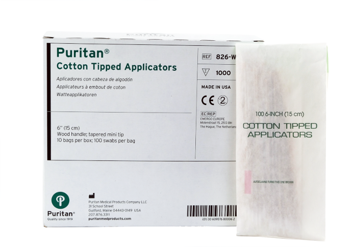 PURITAN Coton Tige Mini Tips (ouate) 6" non-stérile (100)