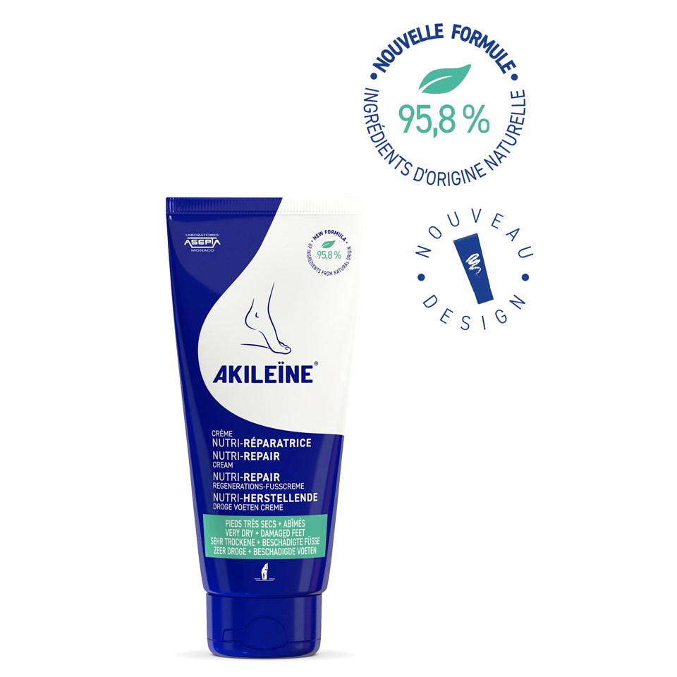 [AK-2301-N] AKILÉÏNE® Crème Nutri-Réparatrice pieds très secs - 150 ml