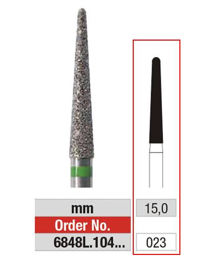 EDENTA® Long needle shaped diamond bur - coarse grit