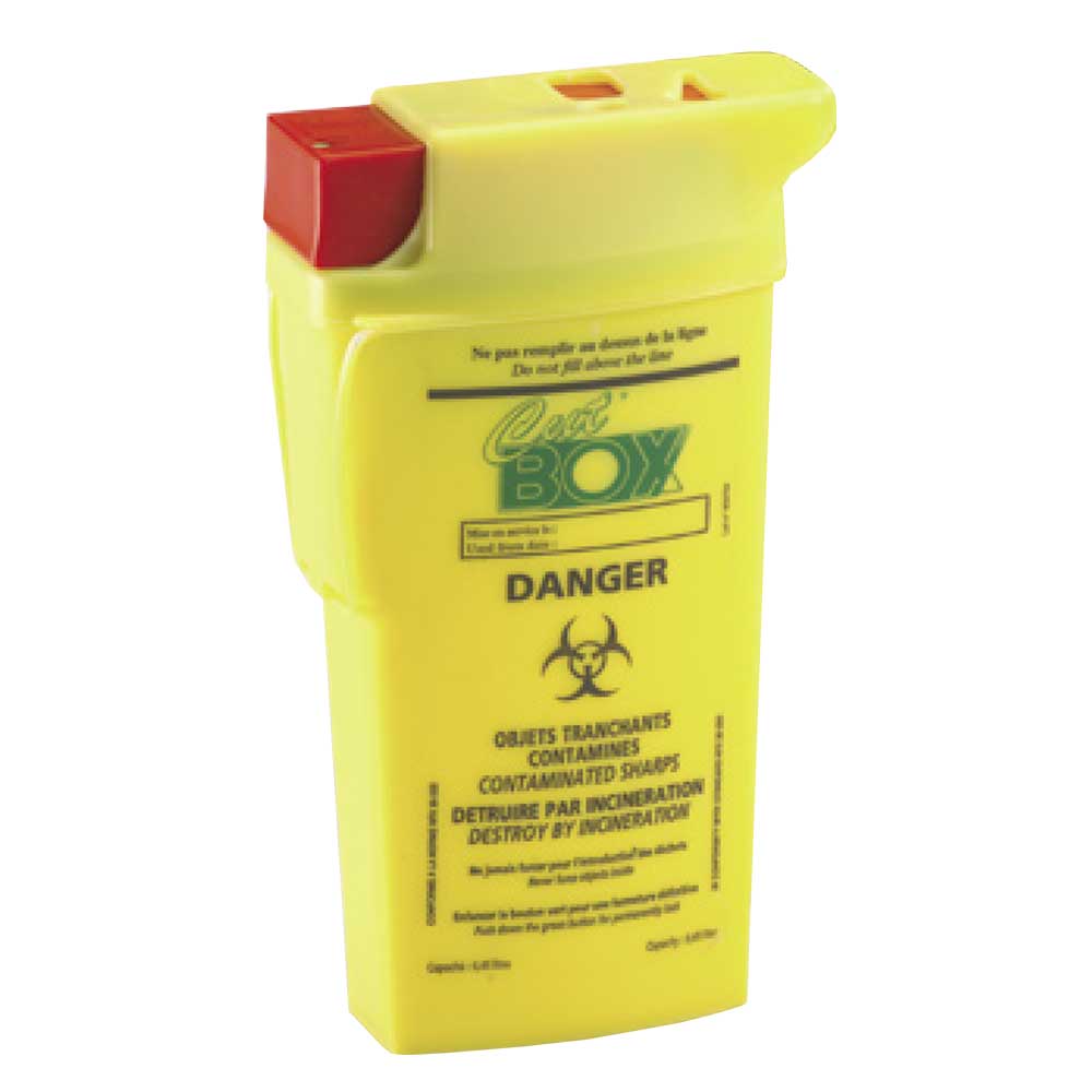 Yellow Sharps Container (0.45 L) CUTBOX