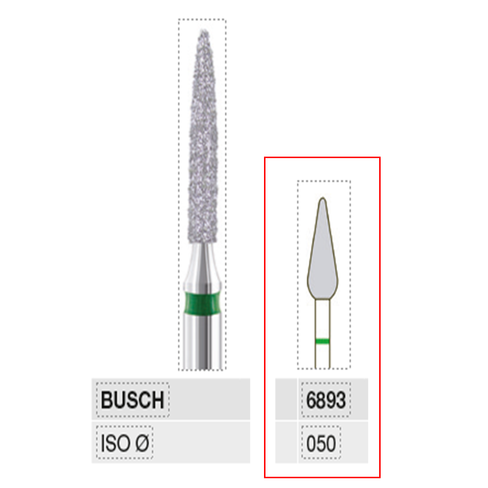 BUSCH® Diamond Bur - Coarse grit