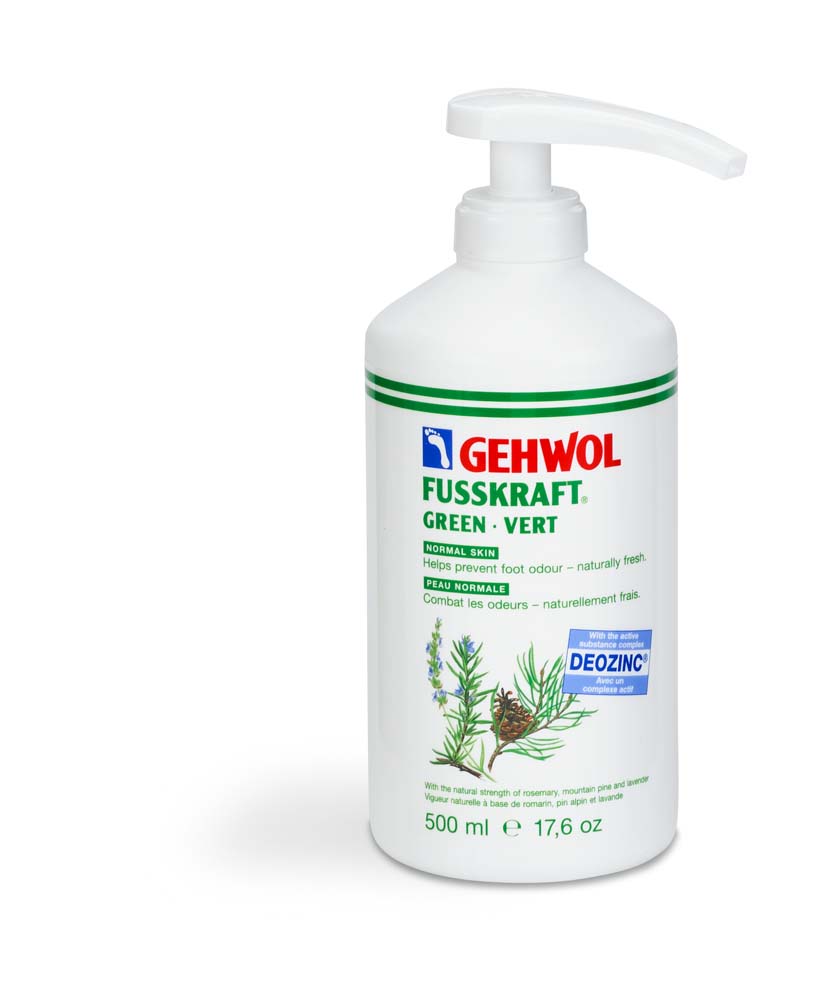 GEHWOL® FUSSKRAFT® Vert - peau normale (avec pompe) 500 ml