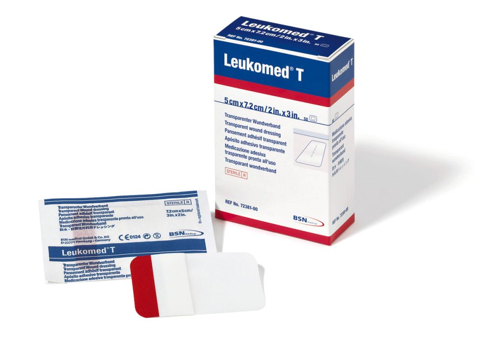 [3BSN7238100] BSN® LEUKOMED® T - Transparent adhesive dressing - Steril  (7.2 cm x 5 cm) Box/50