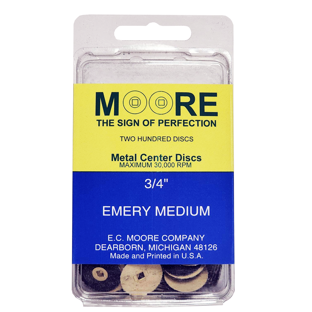 [34EMBB] MOORE'S -Emery discs 3/4 SNAP-ON - Medium (200)