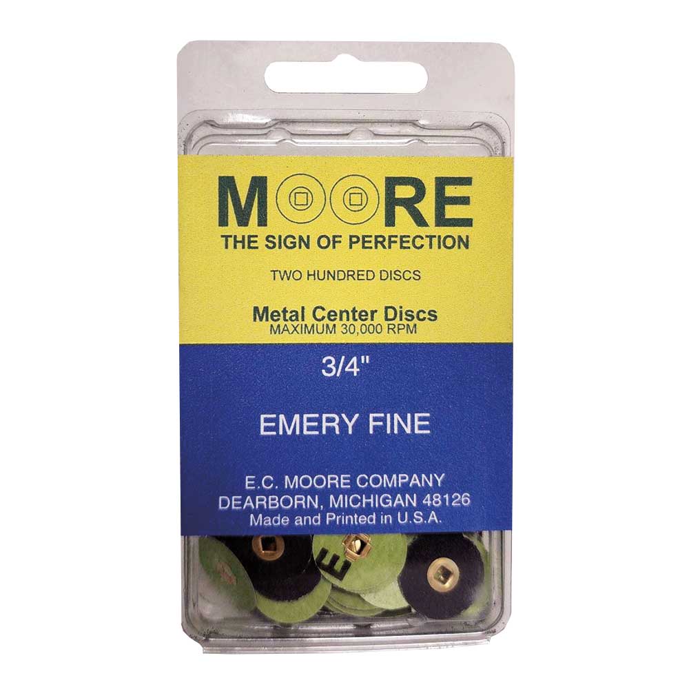 [34EFBB] MOORE'S -Emery discs 3/4 SNAP-ON - Fine (200)