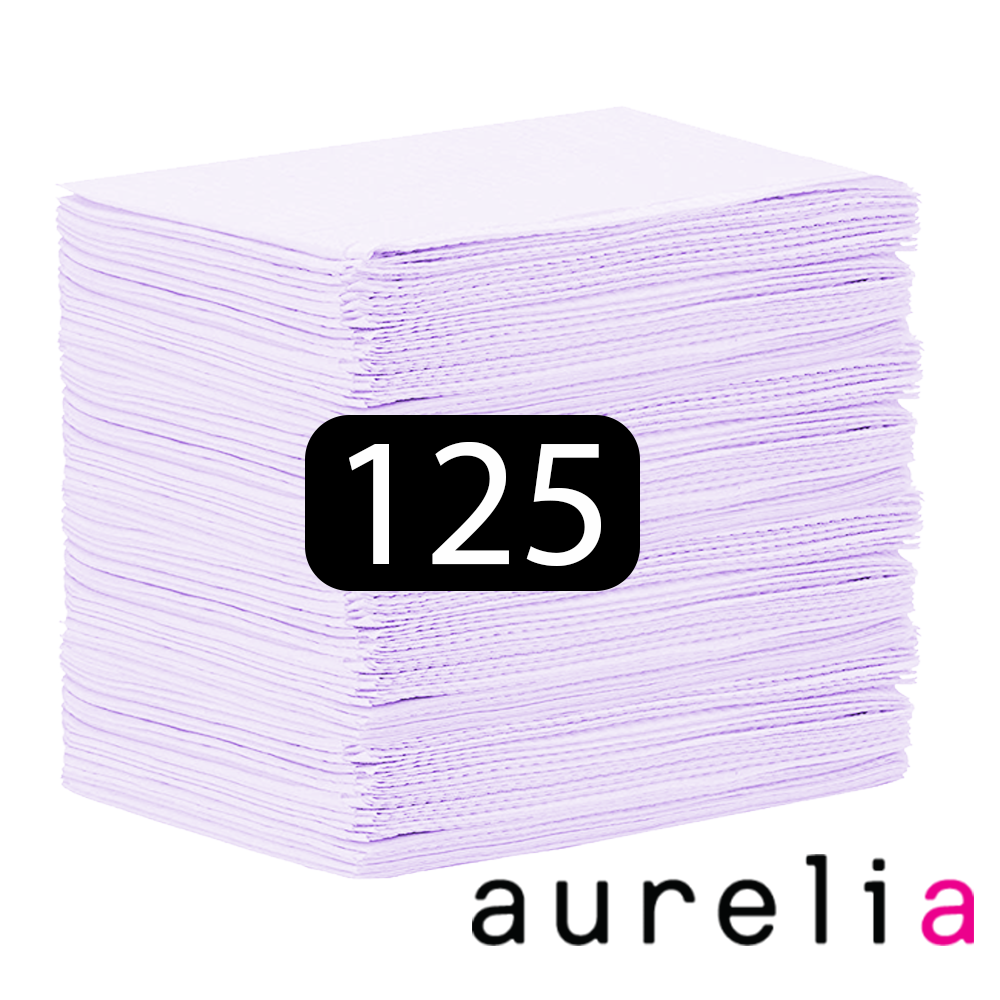 [52003-1] AURELIA® Bavettes (3 plis) 2 plis de papier & 1 pli de polyéthylène (125) LAVANDE 