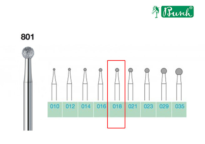 °BUSCH® Fraise en diamant -Grain moyen