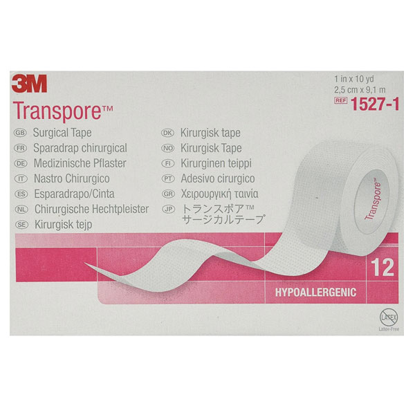 [315271] 3M® Transpore™ Surgical Tape (12) 1 in x 10 yd 