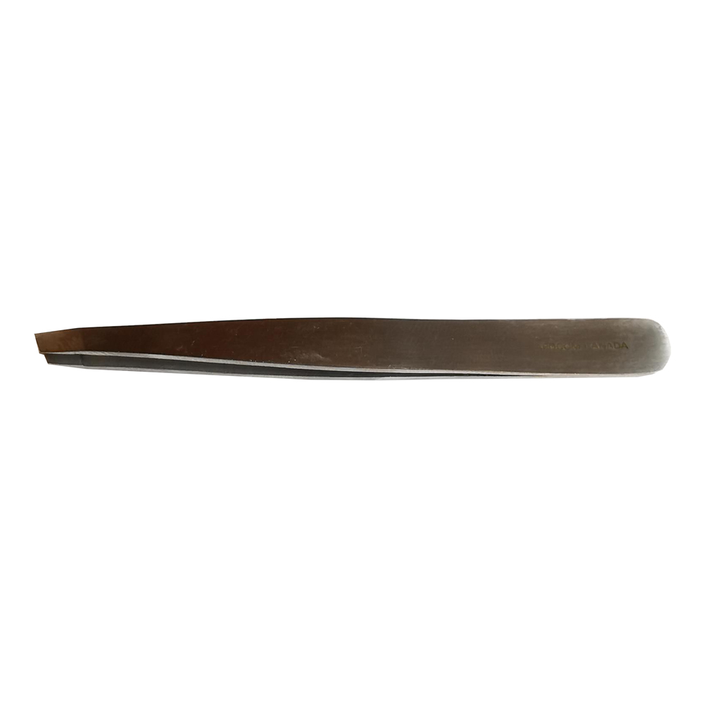 [6MO1138] Stainless steel tweezers - 9,5 cm - oblique tip