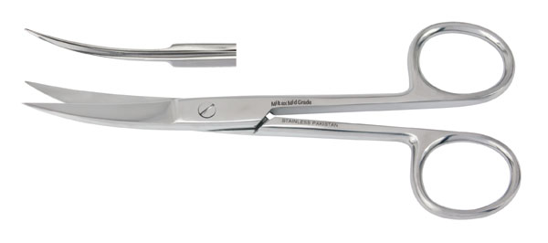 [1V95-32] MILTEX®  VANTAGE® Operating Scissors,4-1/2, Curved, Sharp/Sharp
