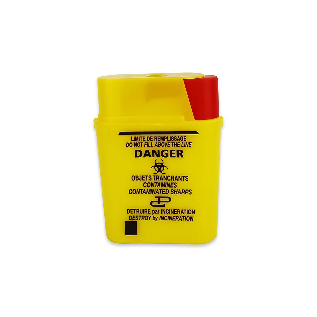 [25010] Yellow Sharps Container - Small - With small round opening on the top