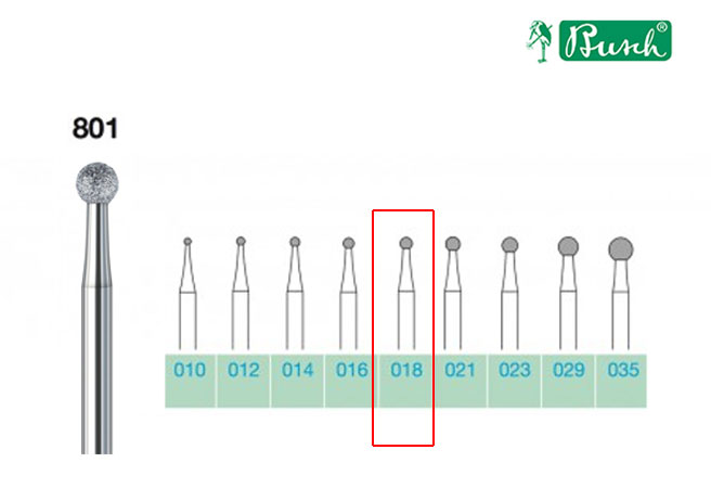 [2801018] BUSCH® Diamond Bur - Medium grit