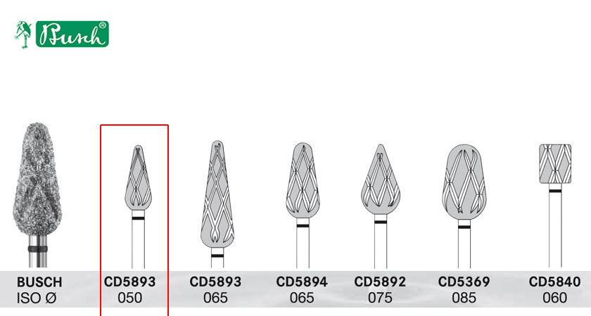 [2CD5893050] BUSCH® Diamond bur - super coarse grit (CD-Version)