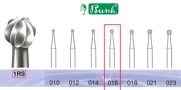 [21RS016] *BUSCH® Fraise en acier inoxydable (sphérique)