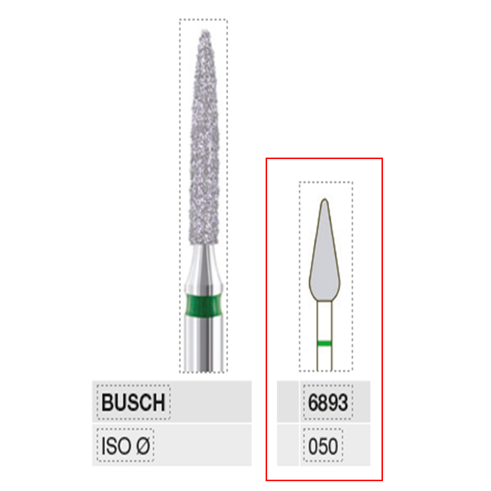 [26893050] BUSCH® Diamond Bur - Coarse grit