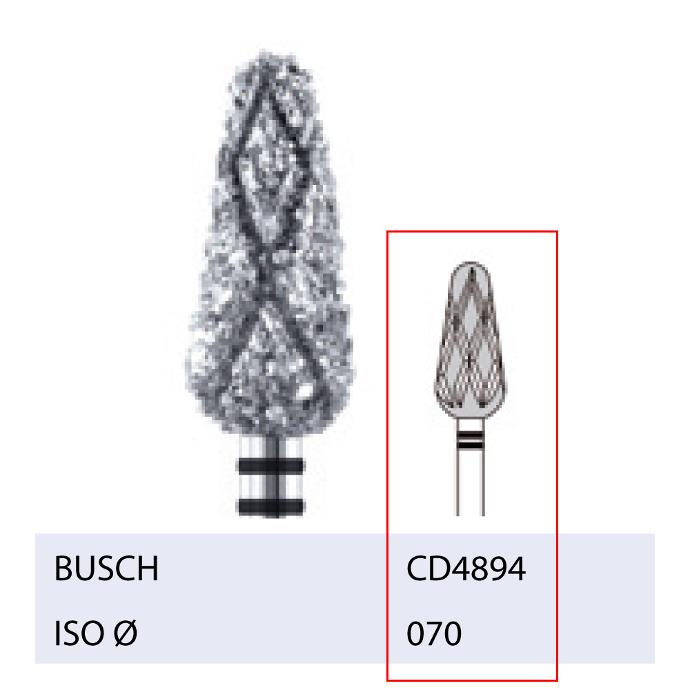 [2CD4894070] BUSCH® Diamond bur - Mega coarse grit (CD-Version)
