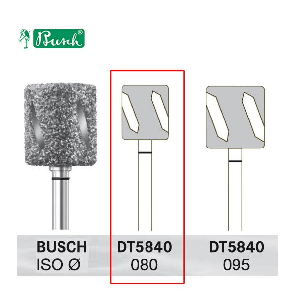 [2DT5840080] *BUSCH® Fraise en diamant- Grain super gros (DiaTWISTER)