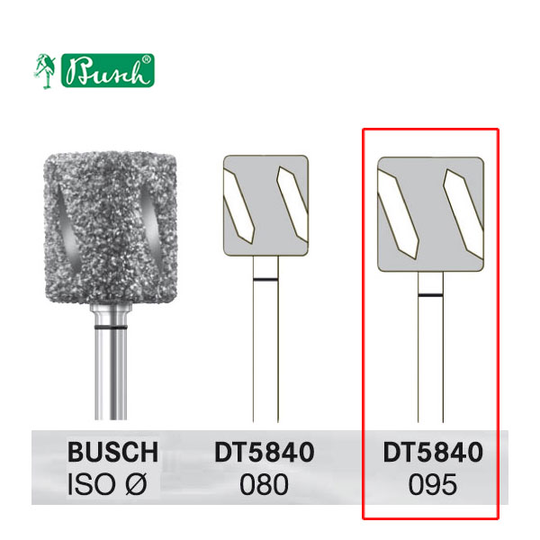 [2DT5840095] *BUSCH® Fraise en diamant - Grain super gros (DiaTWISTER)