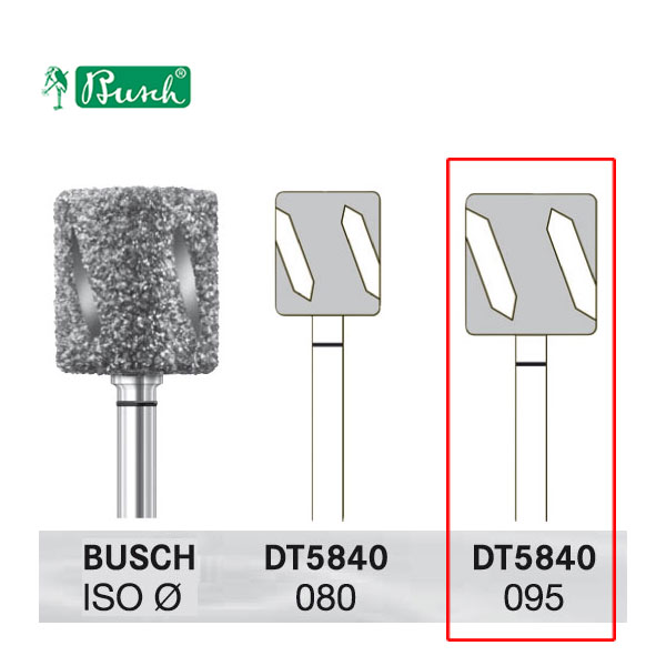 [2DT5840095] BUSCH® Diamond Bur - Super coarse grit (DiaTWISTER)