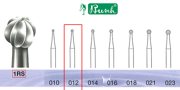 [21RS012] °BUSCH® Fraise en acier inoxydable (sphérique)