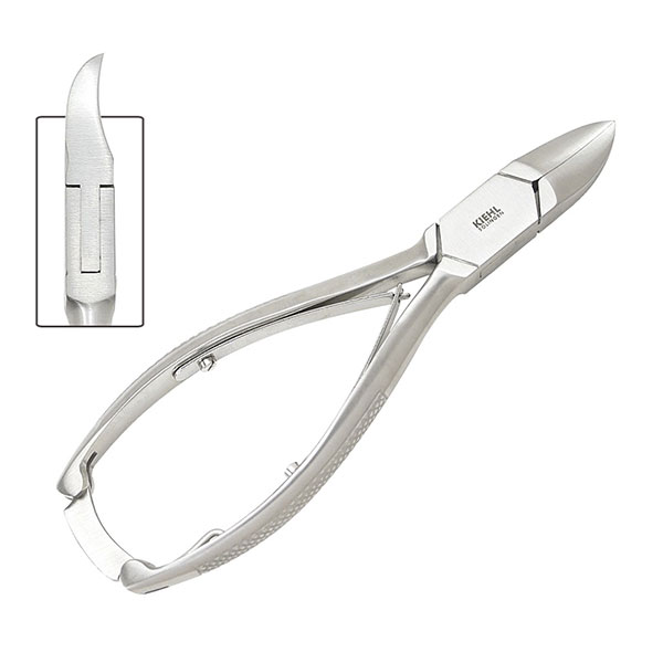 [13045-14CM INOX.] KIEHL® Pince à ongles à double ressort - mors concave