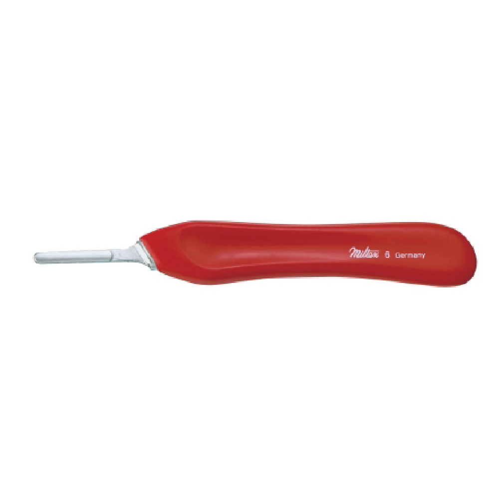[1420] MILTEX® Plastic & Stainless Steel Scalpel Handle #4 (Red)