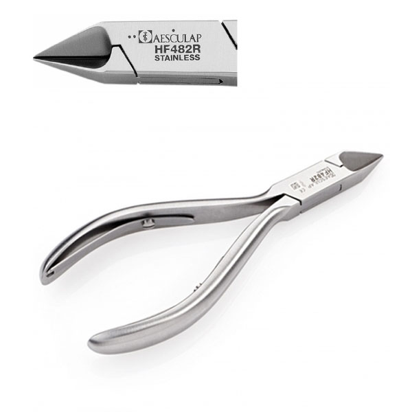 [1HF482R] AESCULAP® Double spring nail nipper - Straight & sharp jaw