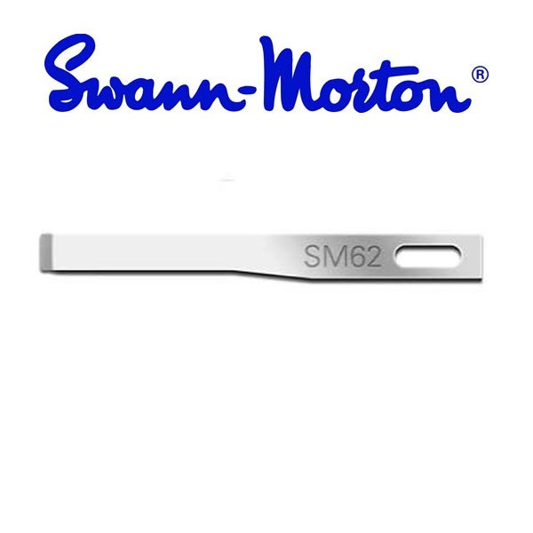 [SM62] SWANN-MORTON Lame Nº62-2 en acier inoxydable pour manche 14-401 (25 / bte)