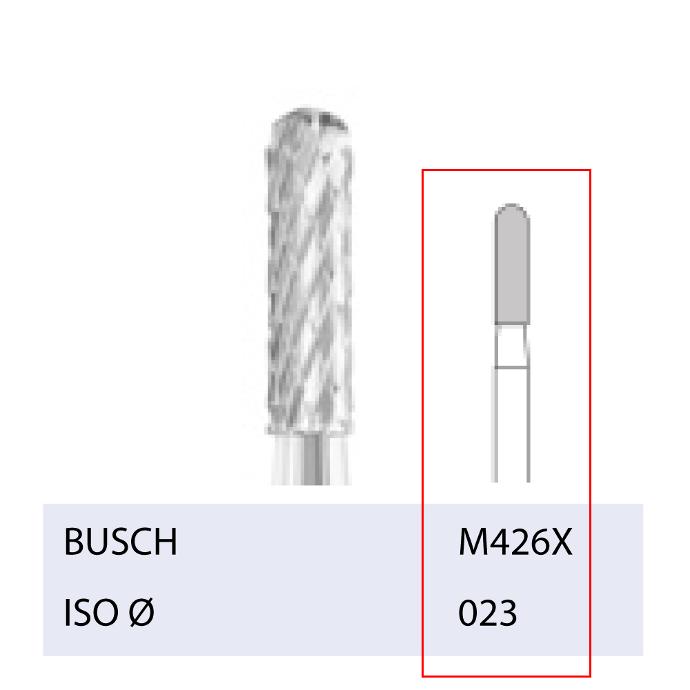 [2M426FX023] BUSCH® Fraise en carbure - Denture croisée fine