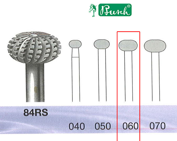 [284RS060] **BUSCH® Fraise en acier inoxydable (ovale)
