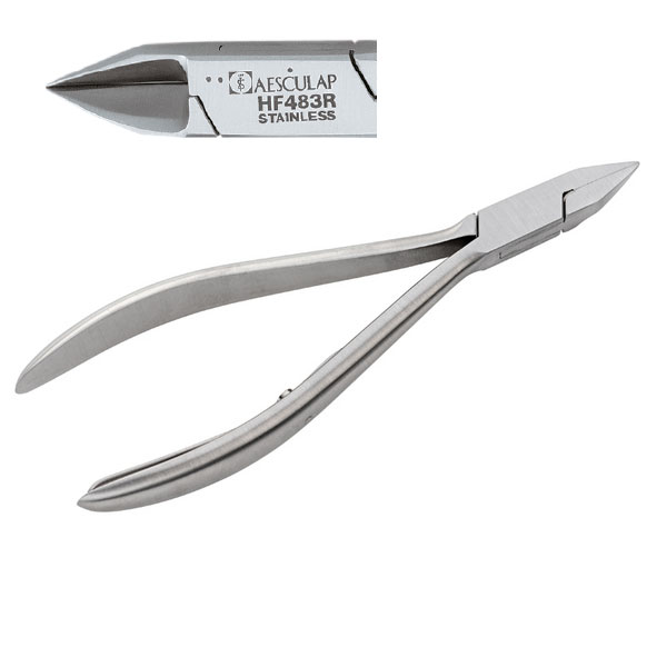 [1HF483R] *AESCULAP® Pince à  ongles à simple ressort - mors droit et pointu