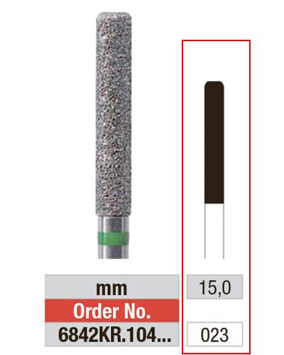 [2E6842KR023] EDENTA® Cylindrical shape diamond bur - coarse grit