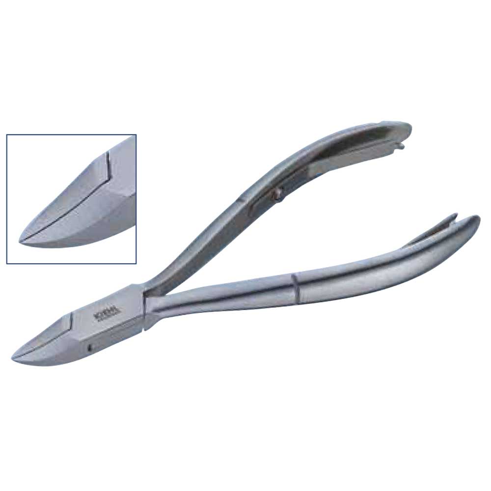 [13091-13 INOX] KIEHL® Pince à ongles à double ressort - mors concave