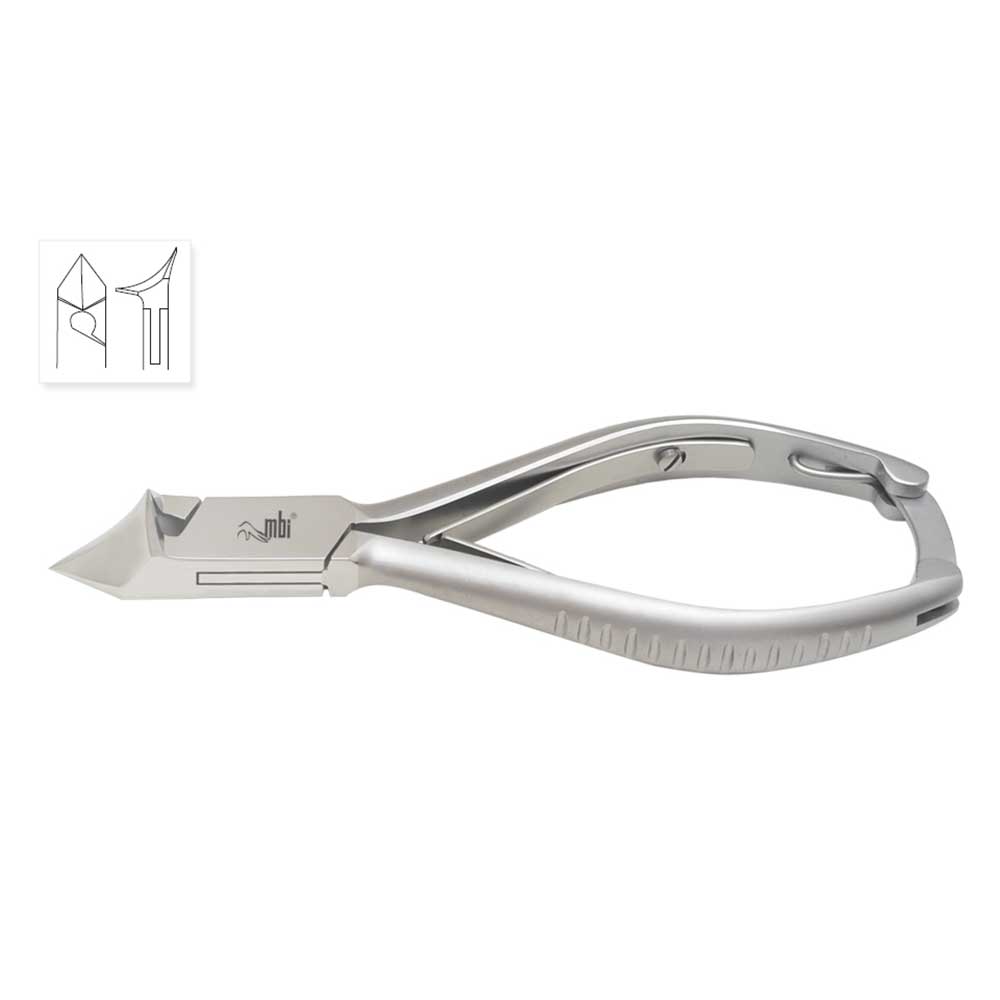 [1MBI-201A] MBI® Double spring nail nipper - oblic &amp; concave jaw 5½