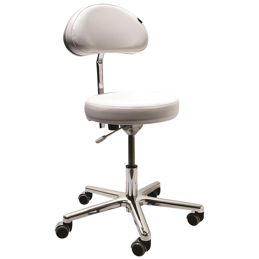 [250175X999] BENTLON® Oval Silver Pro stool with back support