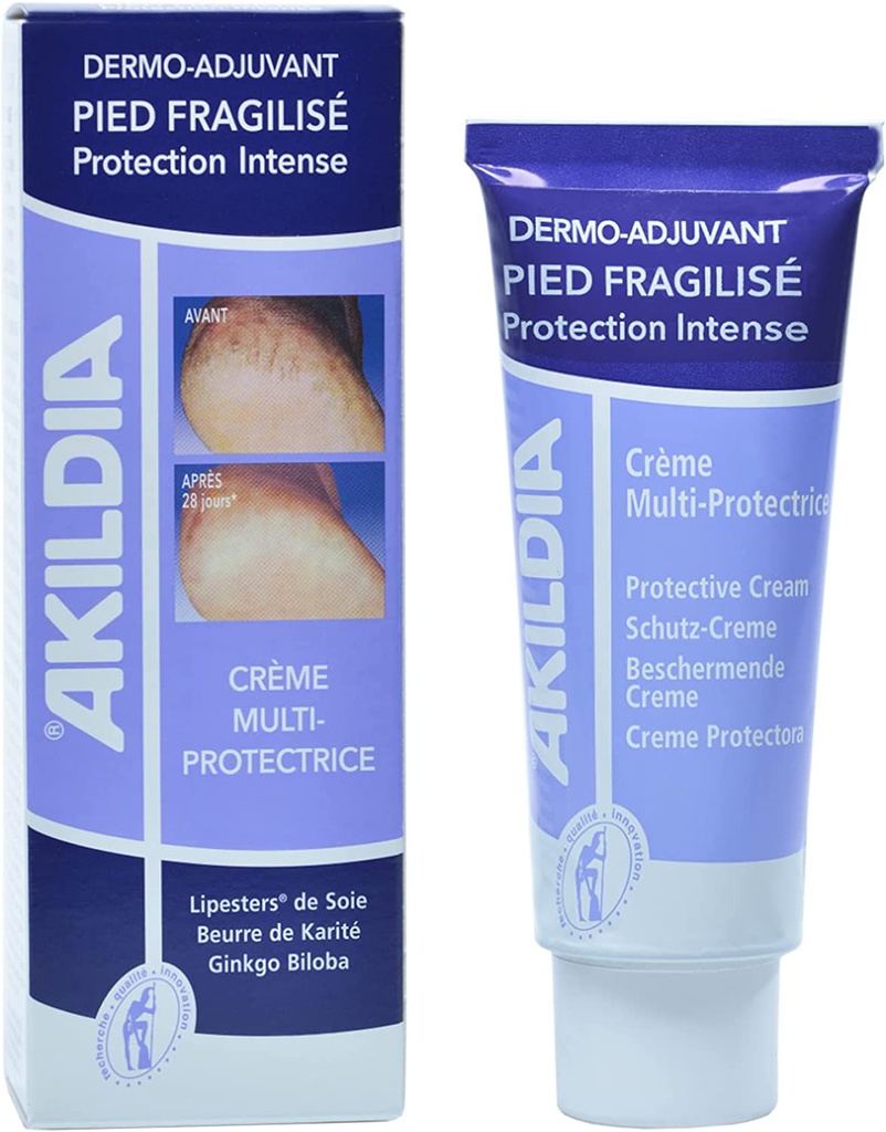 [AK-2345] AKILÉÏNE® Crème pour pieds Multi-Protectrice Akildia - 75 ml
