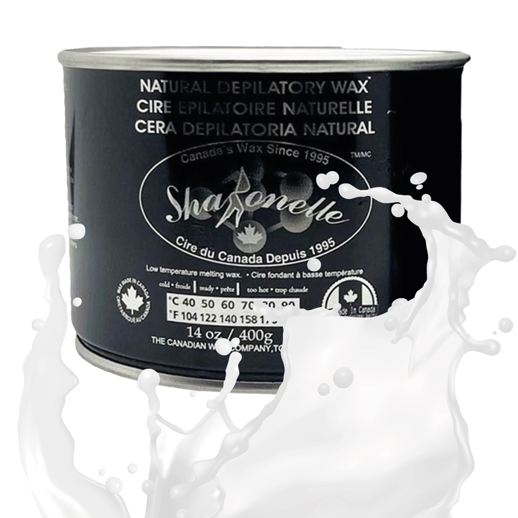 [230-CR14] SHARONELLE® Cire épilatoire naturelle - Crème de Lait - 14 oz *PRIX SPÉCIAL À L'ACHAT DE 24 & PLUS*