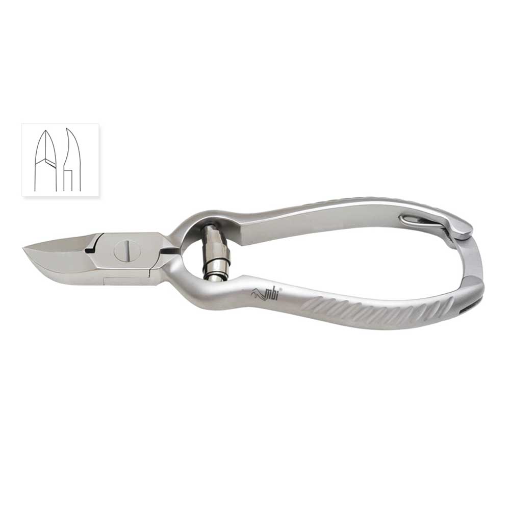 [1MBI-209] MBI® Pince à ongles à ressort barillet - mors concave 5½'' 
