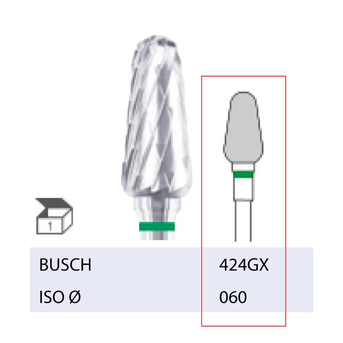 [2424GX060] BUSCH® Fraise en carbure de tungstène  - Denture croisée grosse