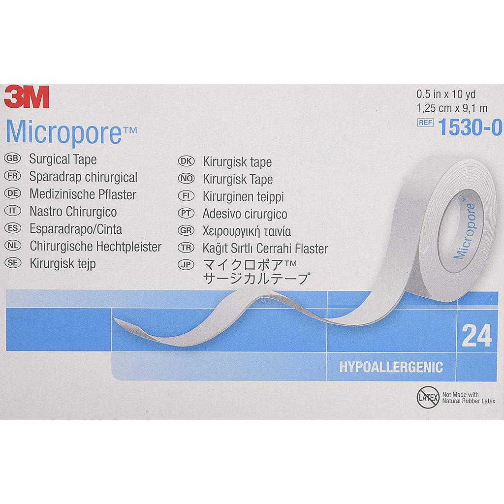 [1530-0] 3M® MICROPORE™ Adhesive Surgical Tape (24) 0.5 in x 10 yd