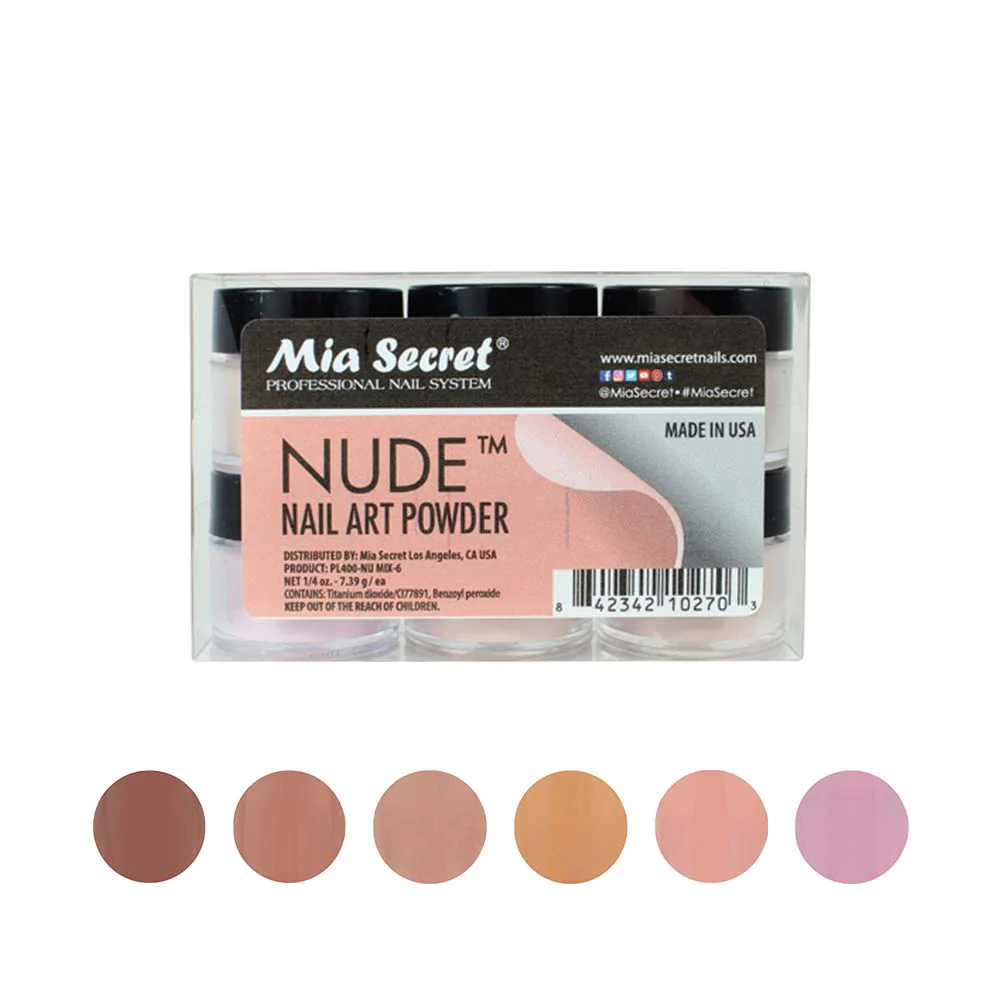[PL400NU-MIX6] MIA SECRET® Poudre acrylique Nude Collection (6 x 1/4oz)