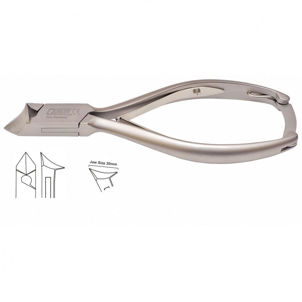 [1Q402] QUALITY PLUS® - Double spring nail nipper - oblique double jaw