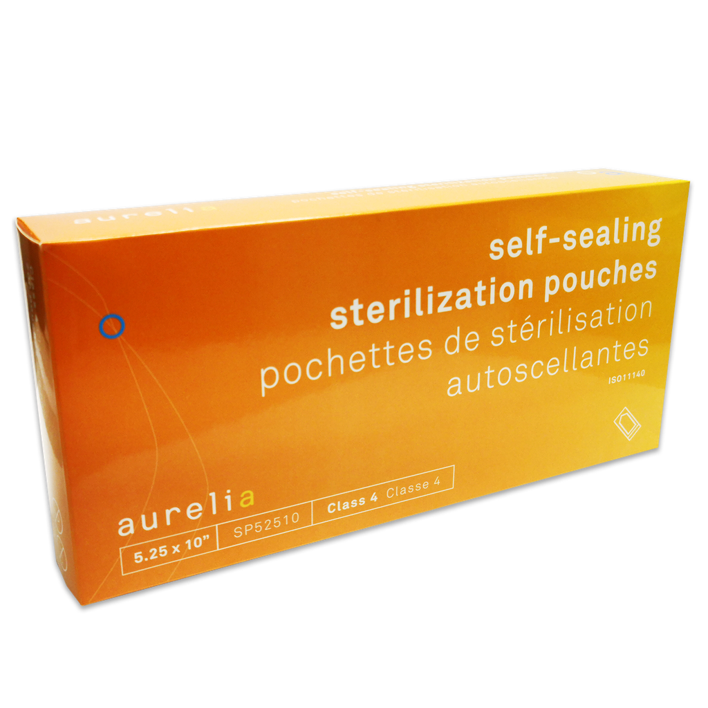 [5SP52510] AURELIA® Pochettes de stérilisation autoscellantes - 5¼'' x 10'' (200) Bleu**