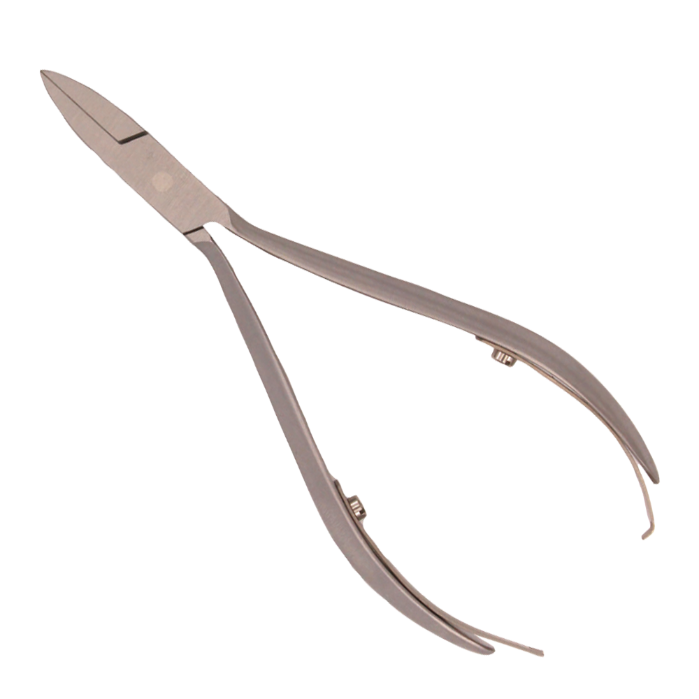 [13060S-11] KIEHL® Pince à ongles double ressort (11.5 cm) inox - Mors droit extra fin- ongles incarnés